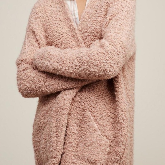 Free People blush/mauve/pink boucle sweater - Picture 2 of 7